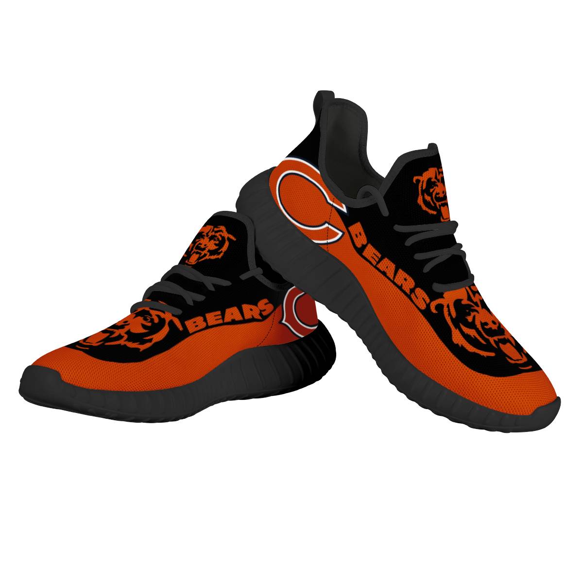 Men's Chicago Bears Mesh Knit Sneakers/Shoes 008